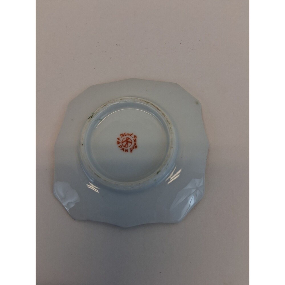 VTG  Japan Hand Painted Miniature Cup Saucer Red Gold Floral Porcelain 1920s-30s - Picture 9 of 12